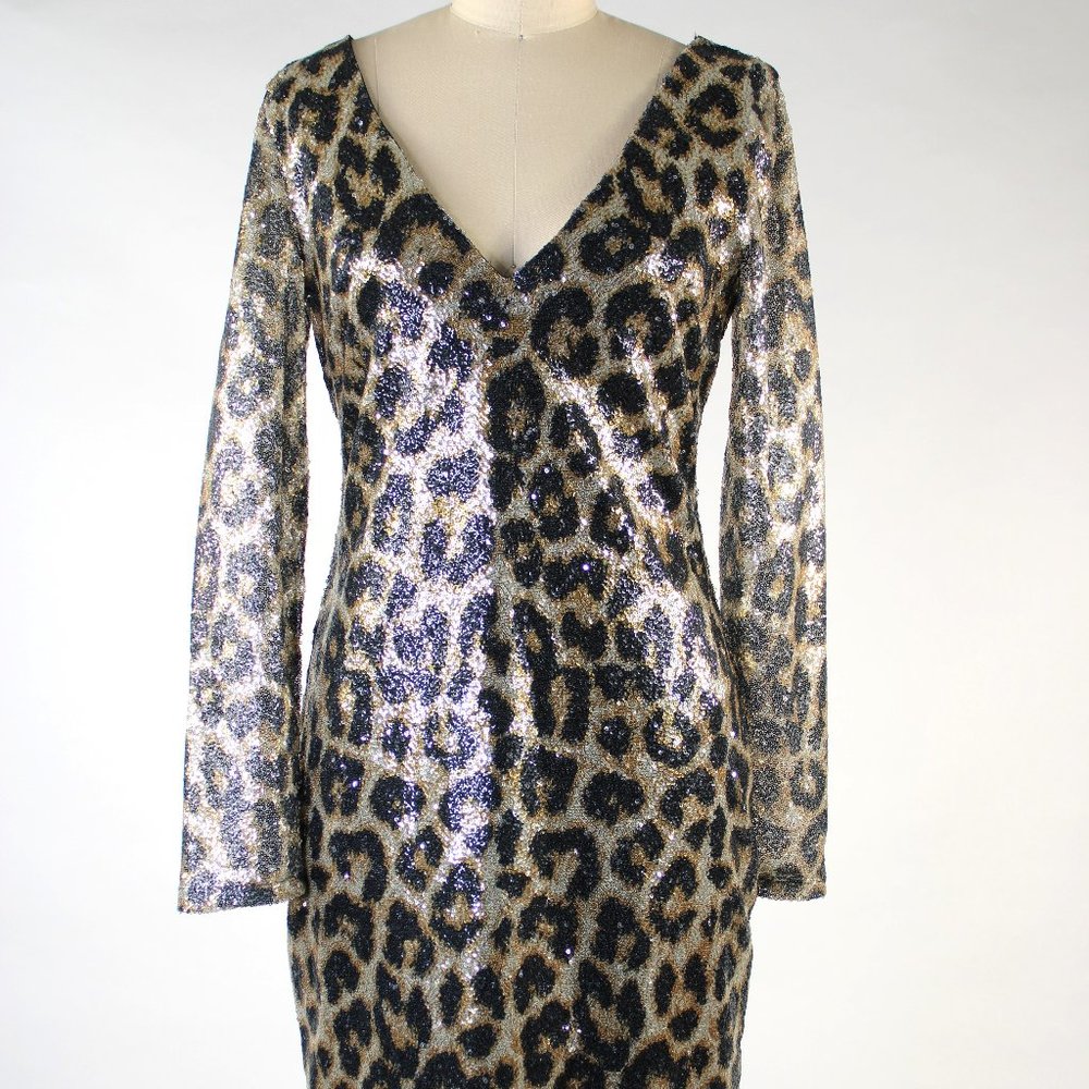 Sequin Animal Print Dress